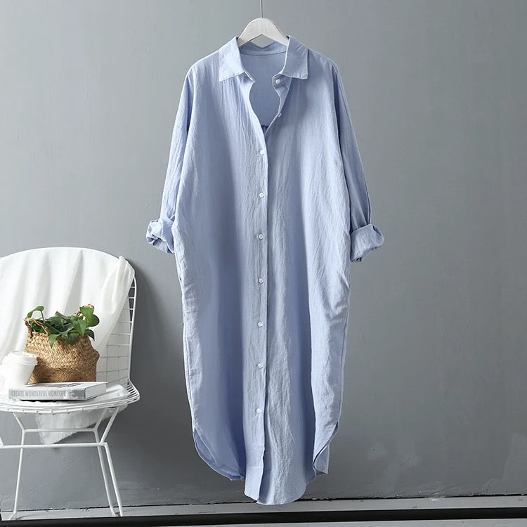 Lumia Luxe Cotton Long Shirt/ Dress