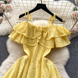 Rebecca Statement Eyelet Dress - Alamode By Akanksha