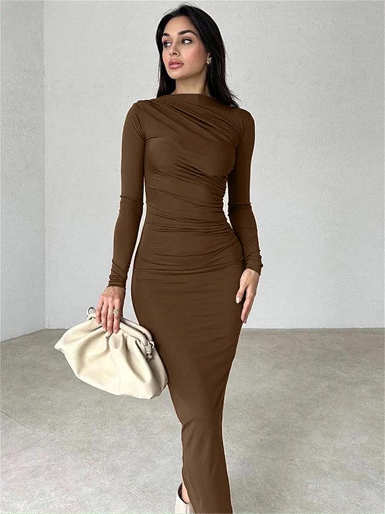 Mariam Luxe Pleated Maxi Dress - Alamode By Akanksha