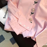 Rose Summer Oversized Shirt in Pink