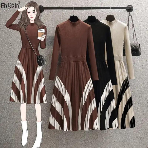 Shantel A-Line Woolen Dress - Alamode By Akanksha