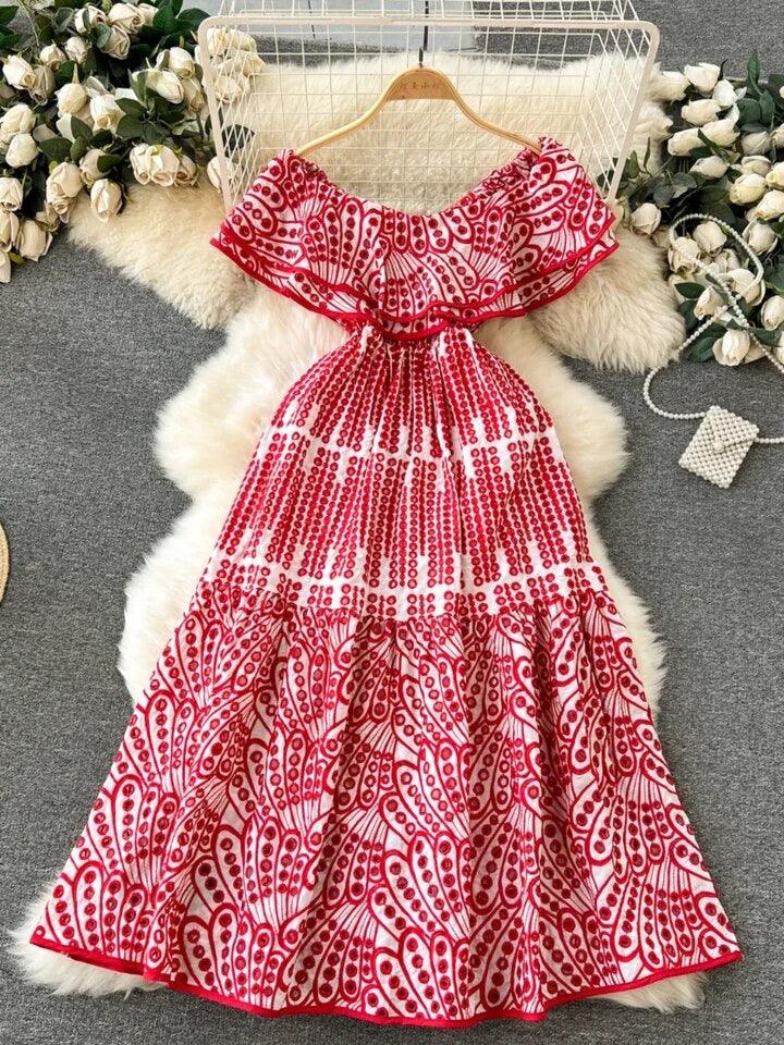 Ravenna Luxe Summer Bardot Dress - Alamode By Akanksha