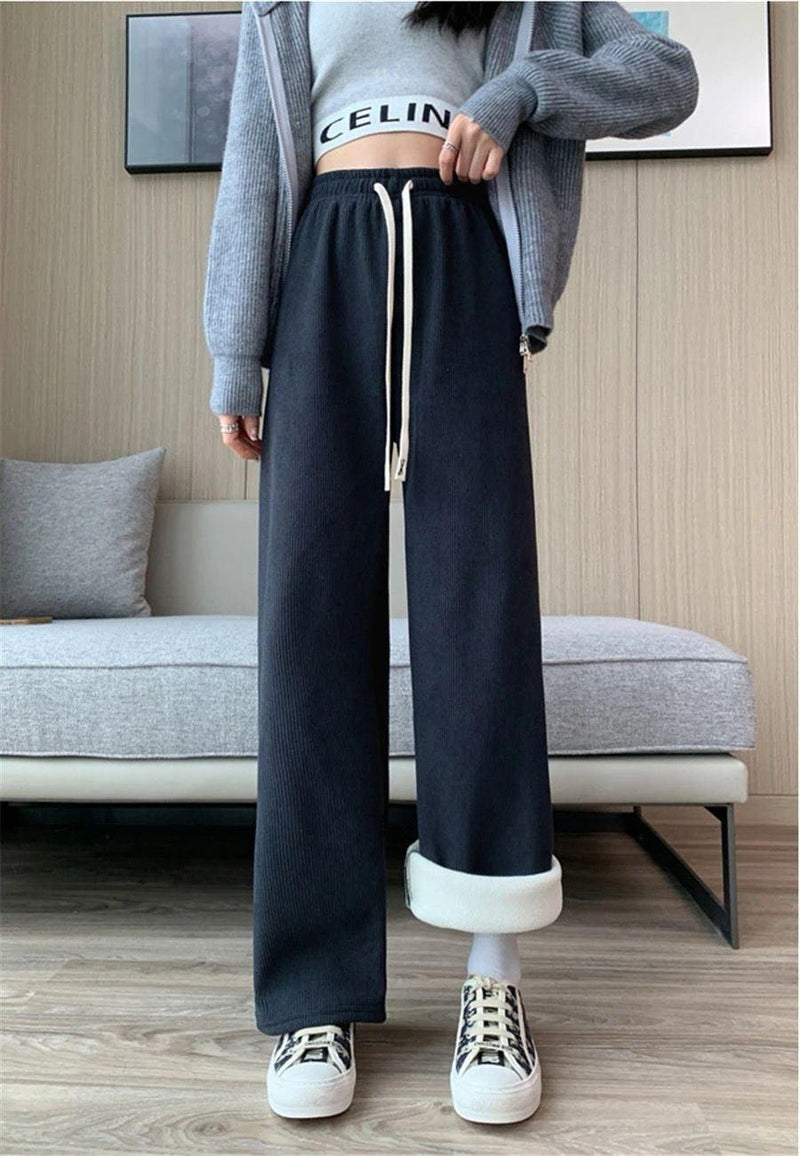 RQYYD Womens Drawstring Fuzzy Fleece Pants Plus Size Winter Warm Thicken  Jogger Athletic Sweatpants for Ladies Comfy Soft Plush Pajama Pants Hot  Pink S - Walmart.com