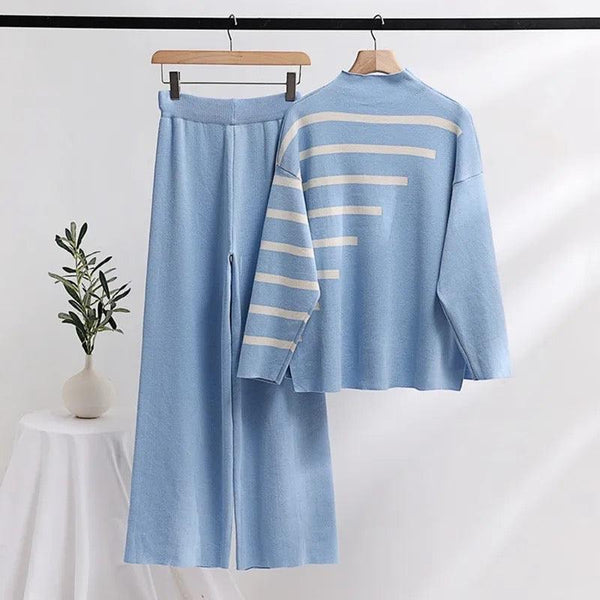 Mario Striped Woolen Coord Set - Alamode By Akanksha