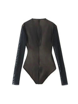 Reva Ruched Bodysuit in Black - Alamode By Akanksha