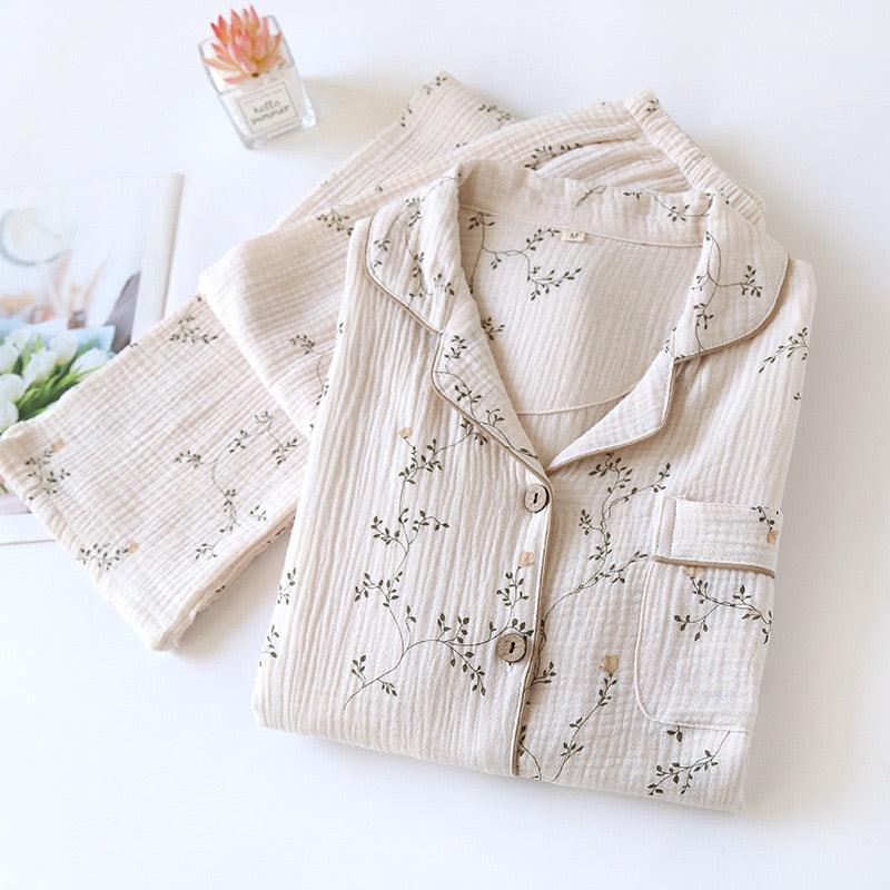 Diaz Floral Cotton Crepe Nightsuits - Alamode By Akanksha