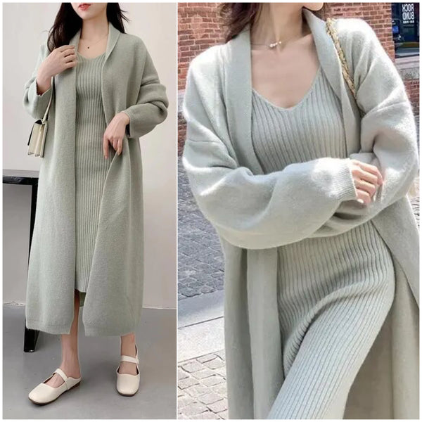 Manie Bodycon Dress with Woolen Coat
