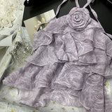 Reya Ruffled Rosette Blouse - Alamode By Akanksha