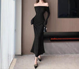 Chicca Off Shoulder Bodycon Evening Dress - Alamode By Akanksha