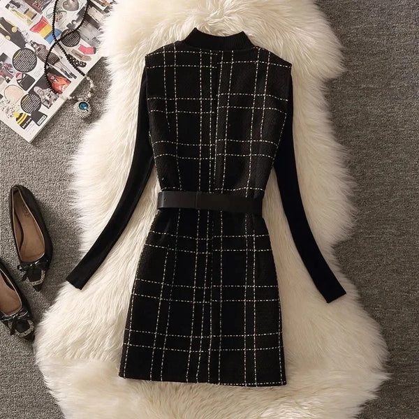 Rader Set of Top and Woolen Tweed Dress