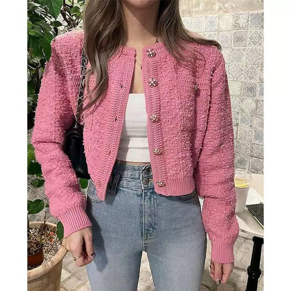 Elena Cropped Button Down Cardigan - Alamode By Akanksha