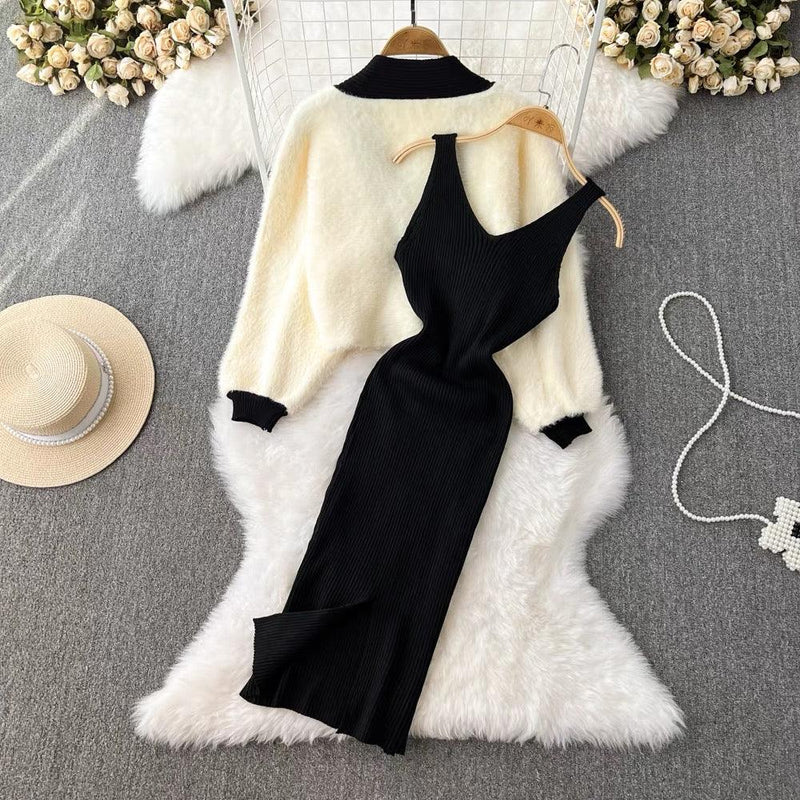 Zaisha Set of Dress and Cardigan - Alamode By Akanksha
