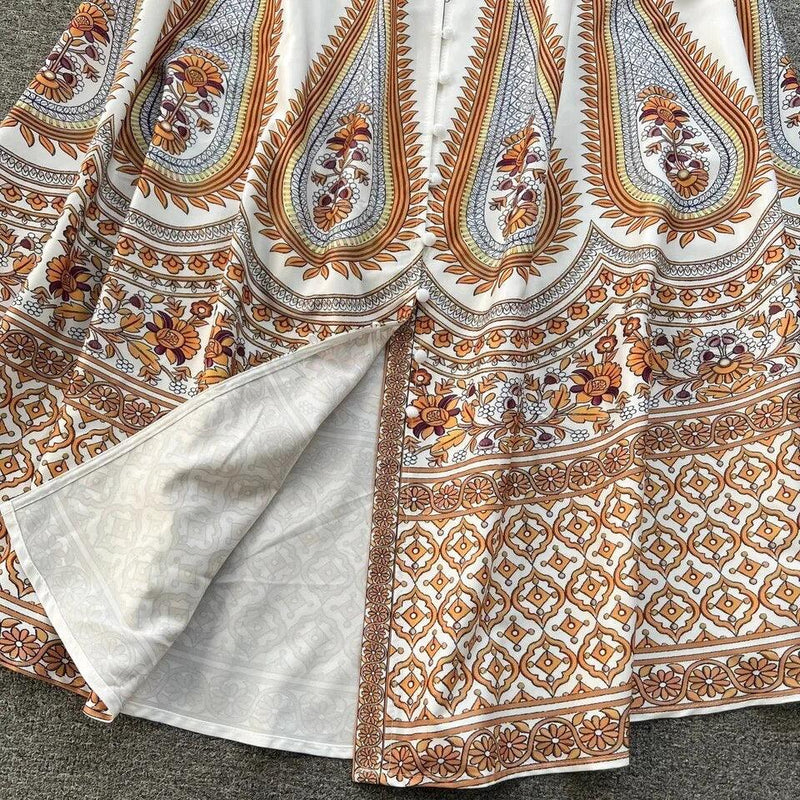 Lizba Vintage Statement Maxi Dress - Alamode By Akanksha