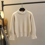 Femella Pearl Detail Luxe Sweater