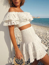 Rome Luxe White Co-ord Set - Alamode By Akanksha