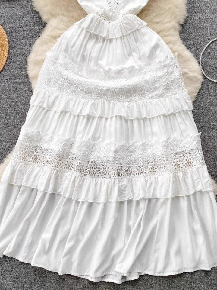 Raina Maxi Dress in White - Alamode By Akanksha