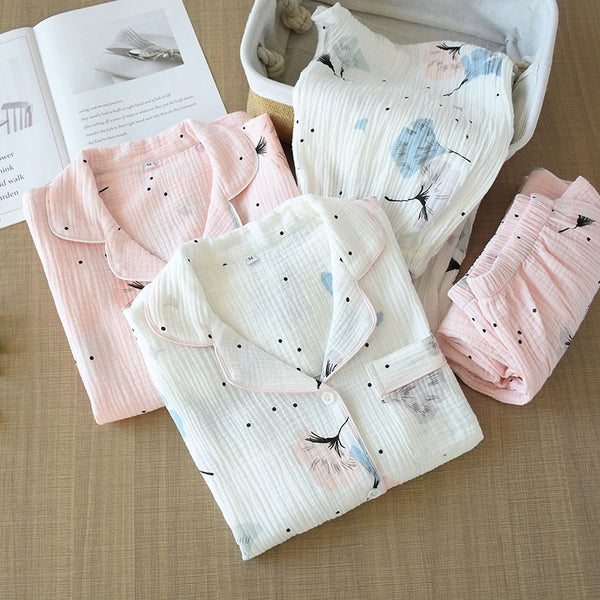 Feather Cotton Crepe Nightsuits