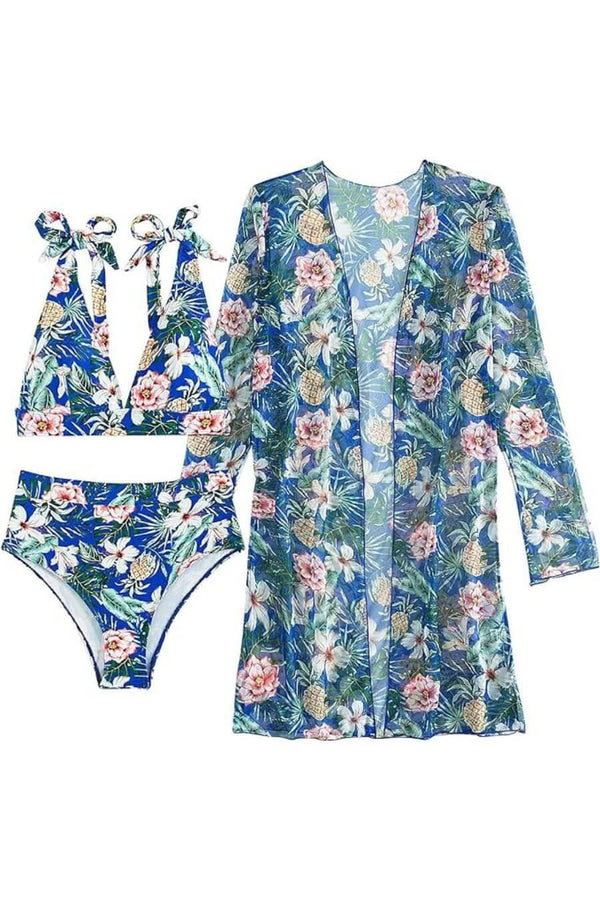 Hella Holiday Bikini Set with Cape - Alamode By Akanksha