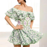 Venice Luxe Summer Dress in Green - Alamode By Akanksha