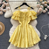 Rebecca Statement Eyelet Dress - Alamode By Akanksha