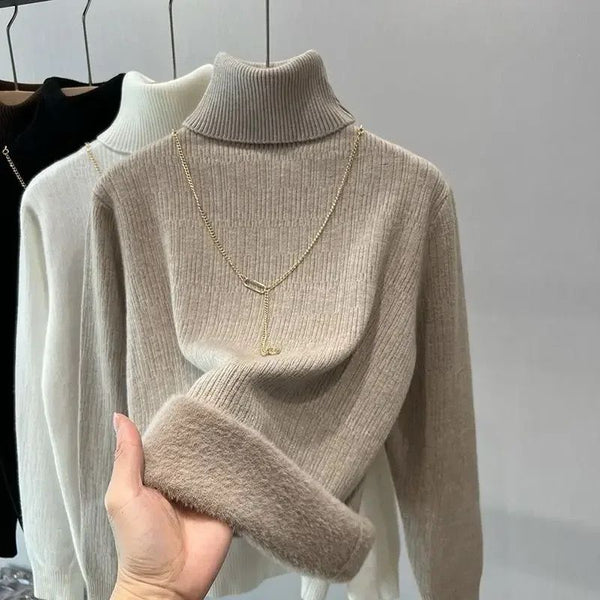 Milano Fleece Lined Turtleneck Sweater