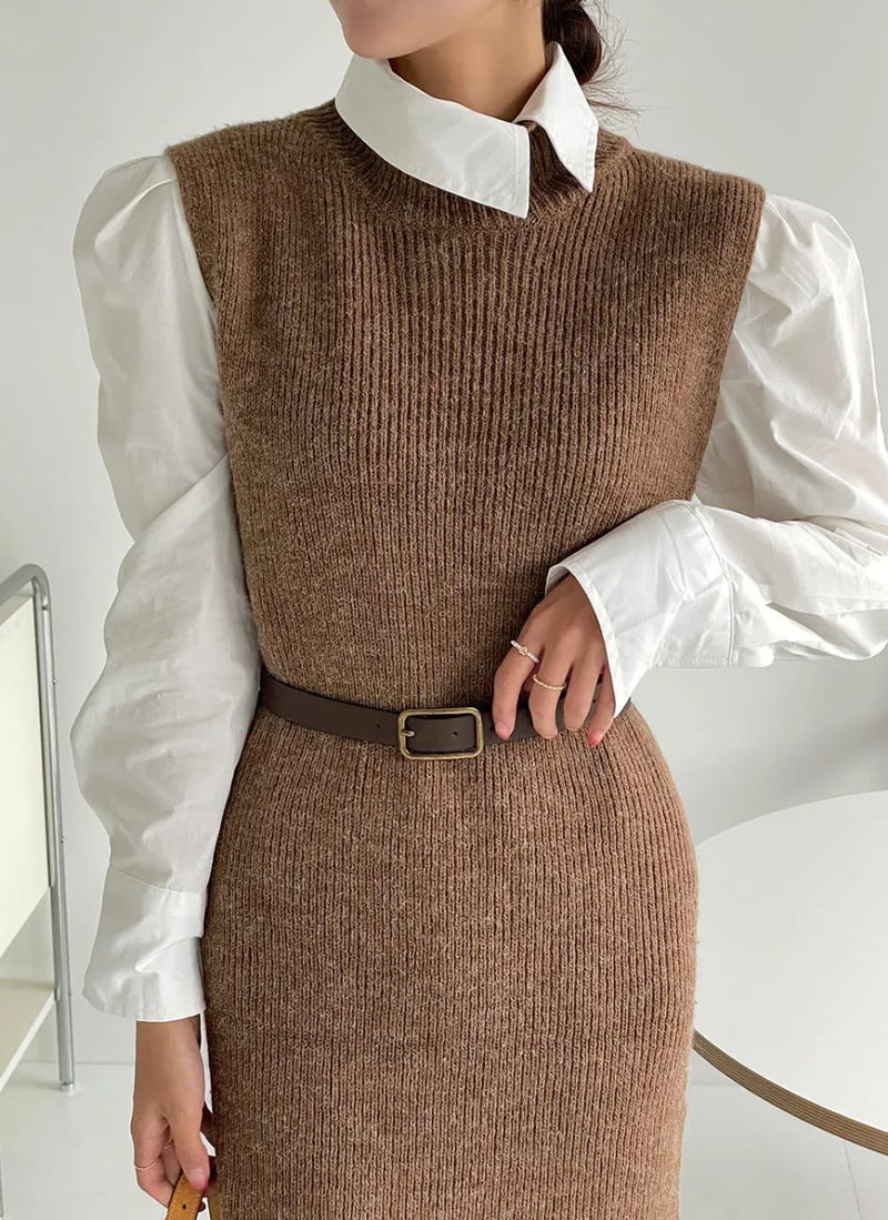 Rida Premium Winter Coord Set- Top with Dress and Belt