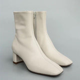 Dan Short Leather Ankle Boots - Alamode By Akanksha