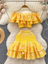 Valencia Luxe Yellow Co-ord Set - Alamode By Akanksha