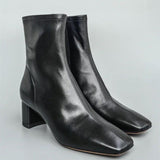 Dan Short Leather Ankle Boots - Alamode By Akanksha
