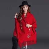 Sage Floral Embroidered Capes - Alamode By Akanksha