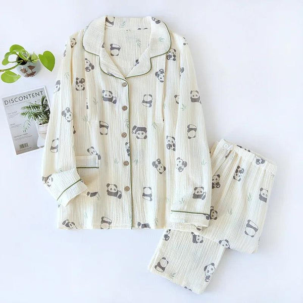 Panda Cotton Crepe Nightsuits