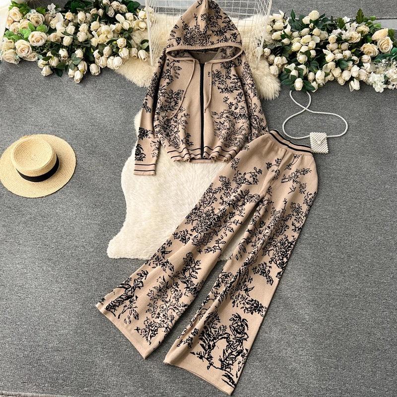 Fary Floral Woolen Coord Set - Alamode By Akanksha