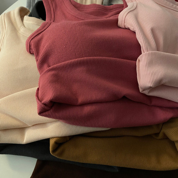 Stormie Tank Tops with Inbuilt Bra White