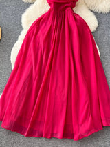 Zeus Hot Pink Maxi Dress