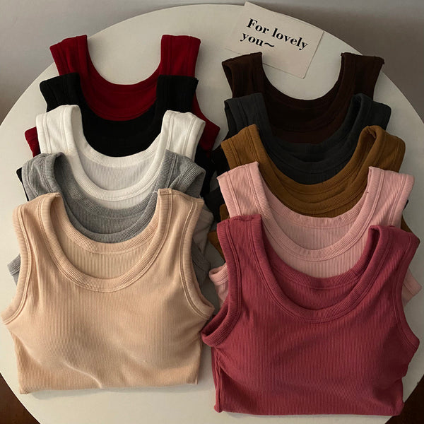 Stormie Tank Tops with Inbuilt Bra Pink
