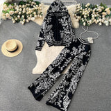 Fary Floral Woolen Coord Set - Alamode By Akanksha