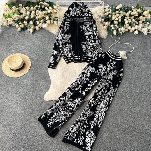 Fary Floral Woolen Coord Set - Alamode By Akanksha