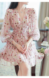 Paisley V-Neck Floral Mini Dress - Alamode By Akanksha