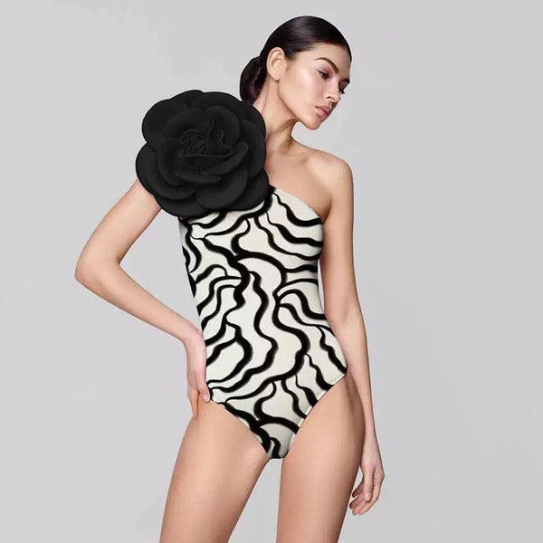 Delsey Strapless Rosette Monokini - Alamode By Akanksha