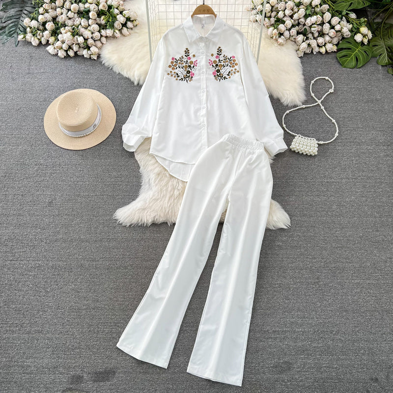 Maria Embroidered Set of Top and Pants