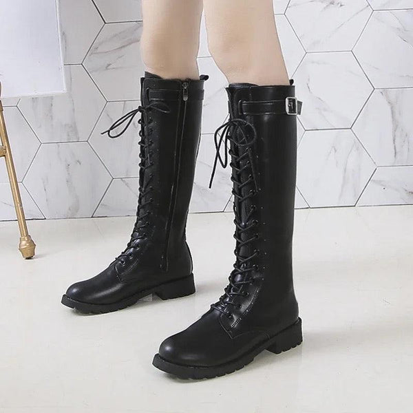 Samai Laceup Platform Boots - Alamode By Akanksha