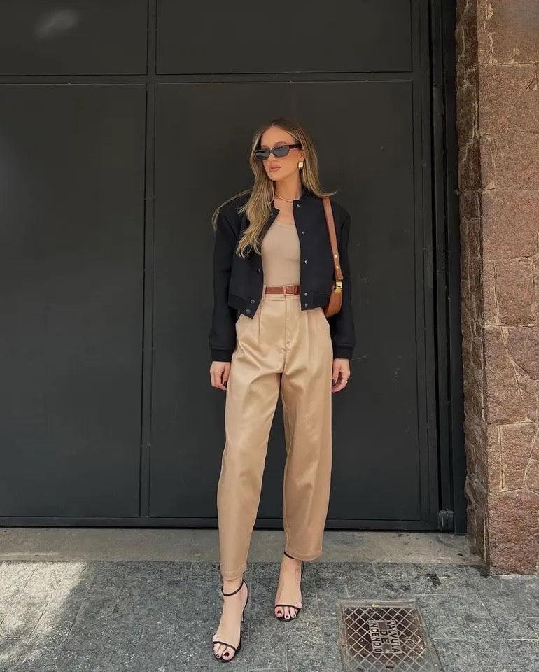 Yale High Waist Pants with Belt - Alamode By Akanksha