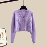 Lilac Mist Woolen 3 Pc Coord Set - Alamode By Akanksha