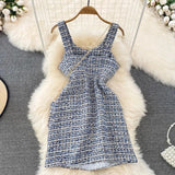 Orry Tweed Dress with Sling Bag - Alamode By Akanksha