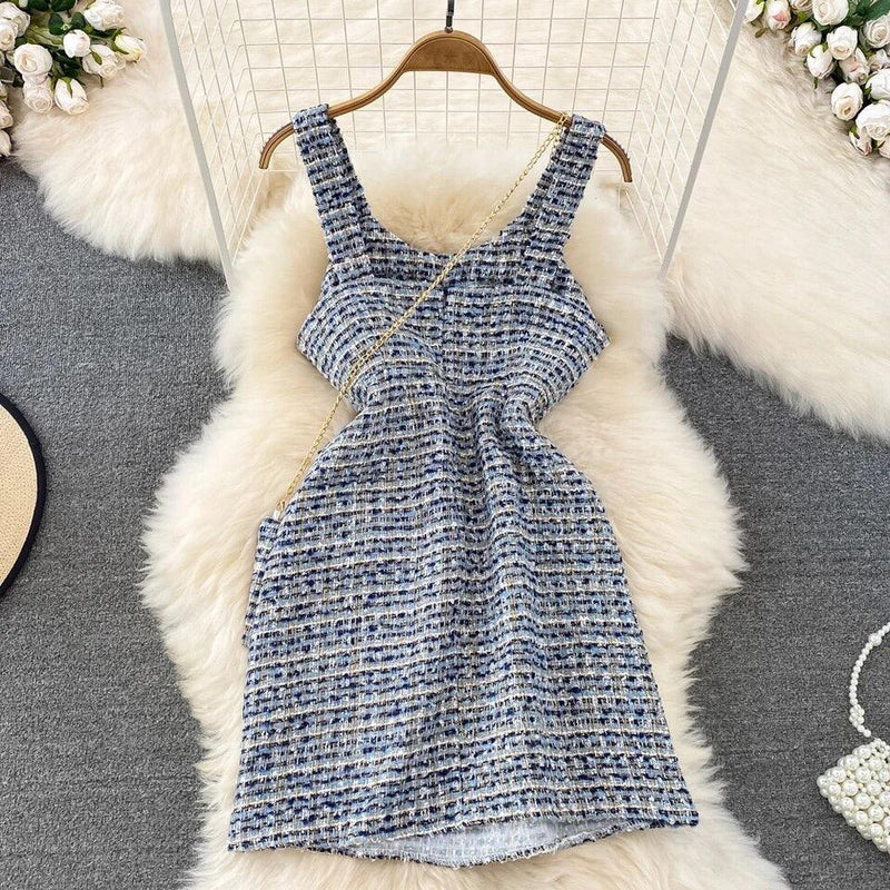 Orry Tweed Dress with Sling Bag - Alamode By Akanksha