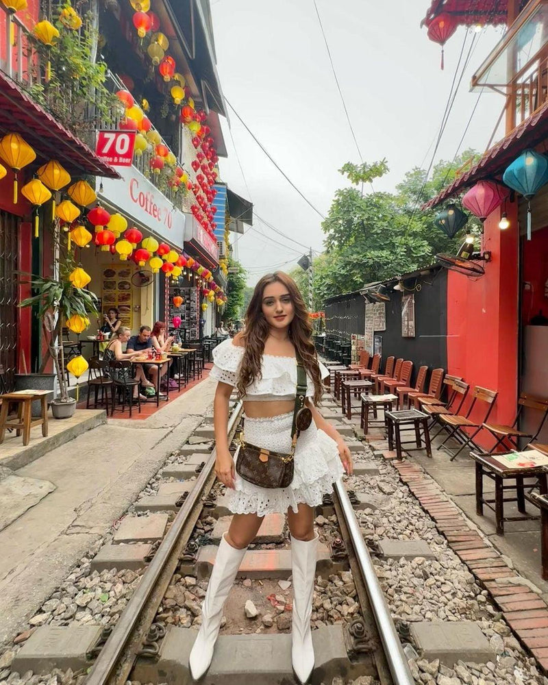 Rome Luxe White Co-ord Set - Alamode By Akanksha