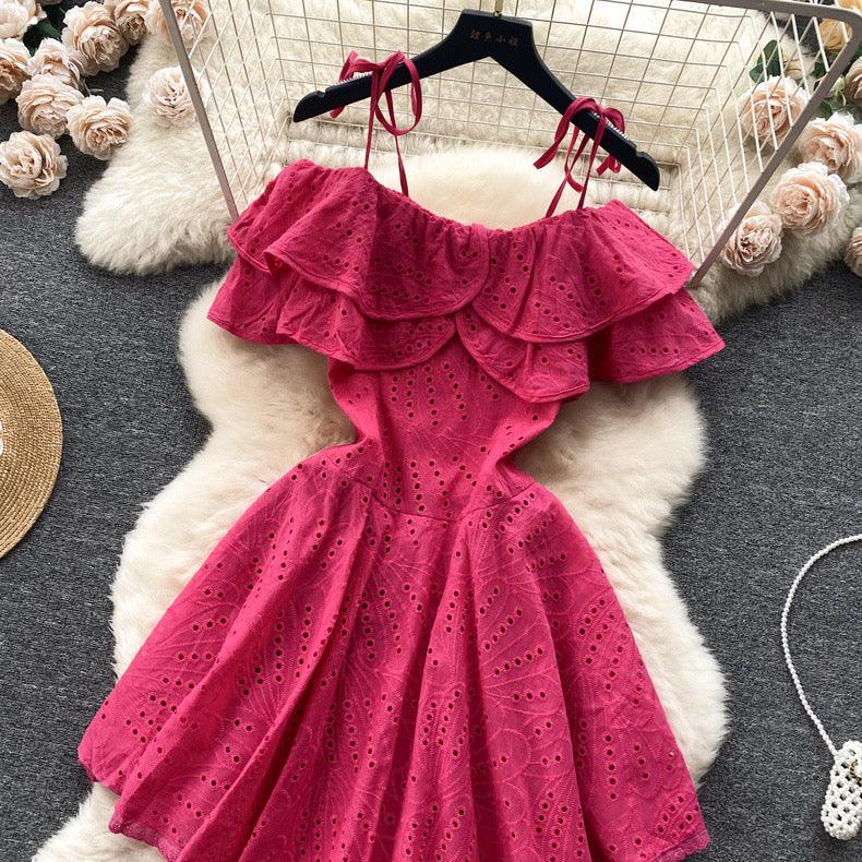 Rebecca Statement Eyelet Dress - Alamode By Akanksha