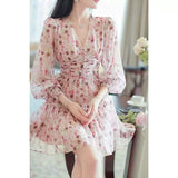 Paisley V-Neck Floral Mini Dress - Alamode By Akanksha