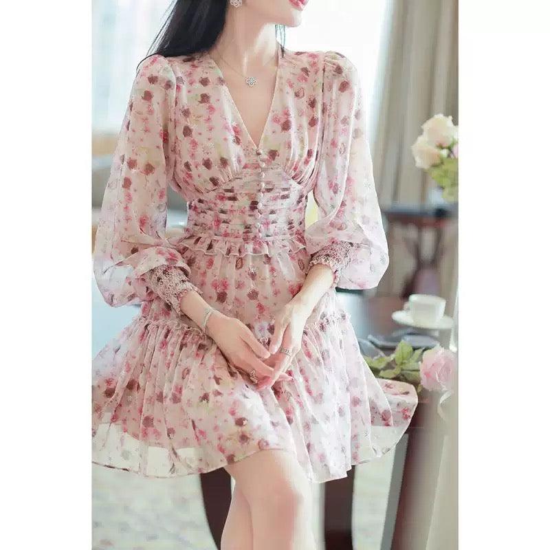 Paisley V-Neck Floral Mini Dress - Alamode By Akanksha