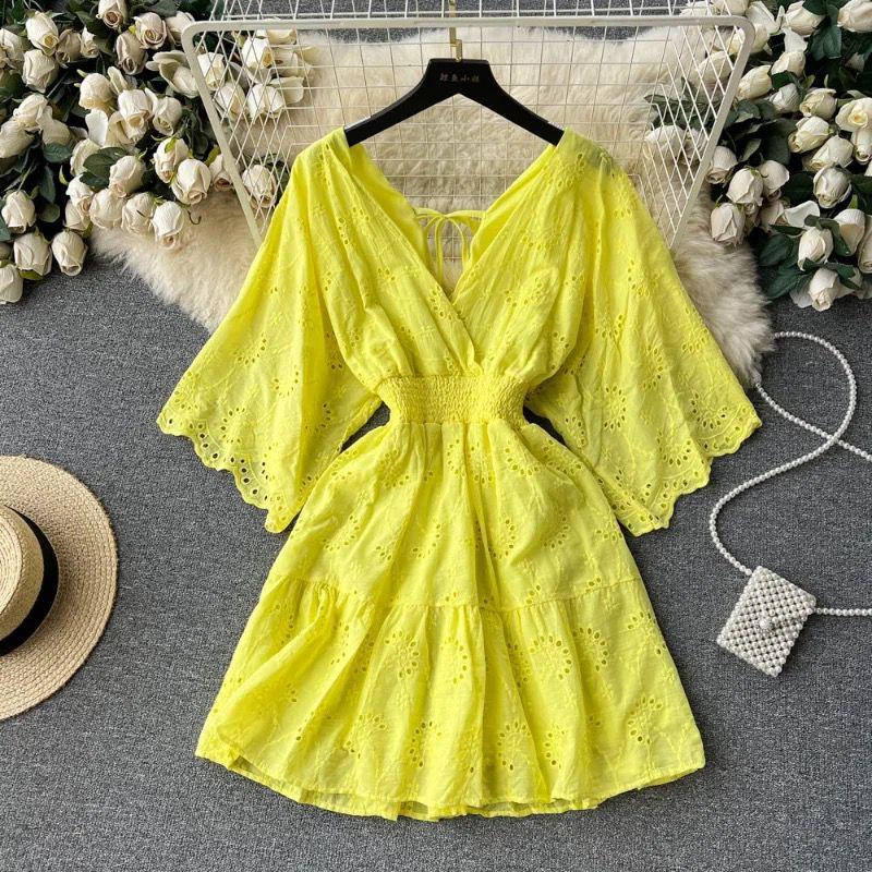 Julissa Cotton Eyelet Dress - Alamode By Akanksha